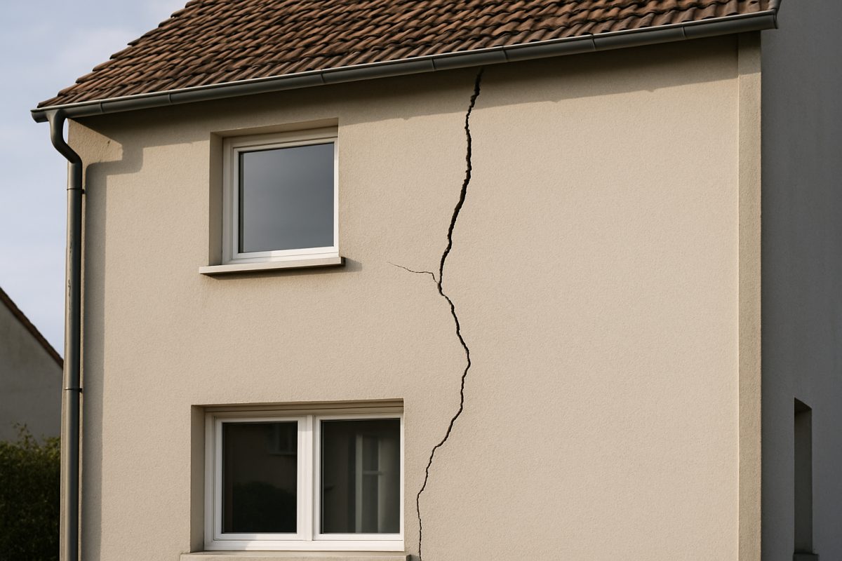 Combien de temps après la construction une fissure apparaît-elle ?